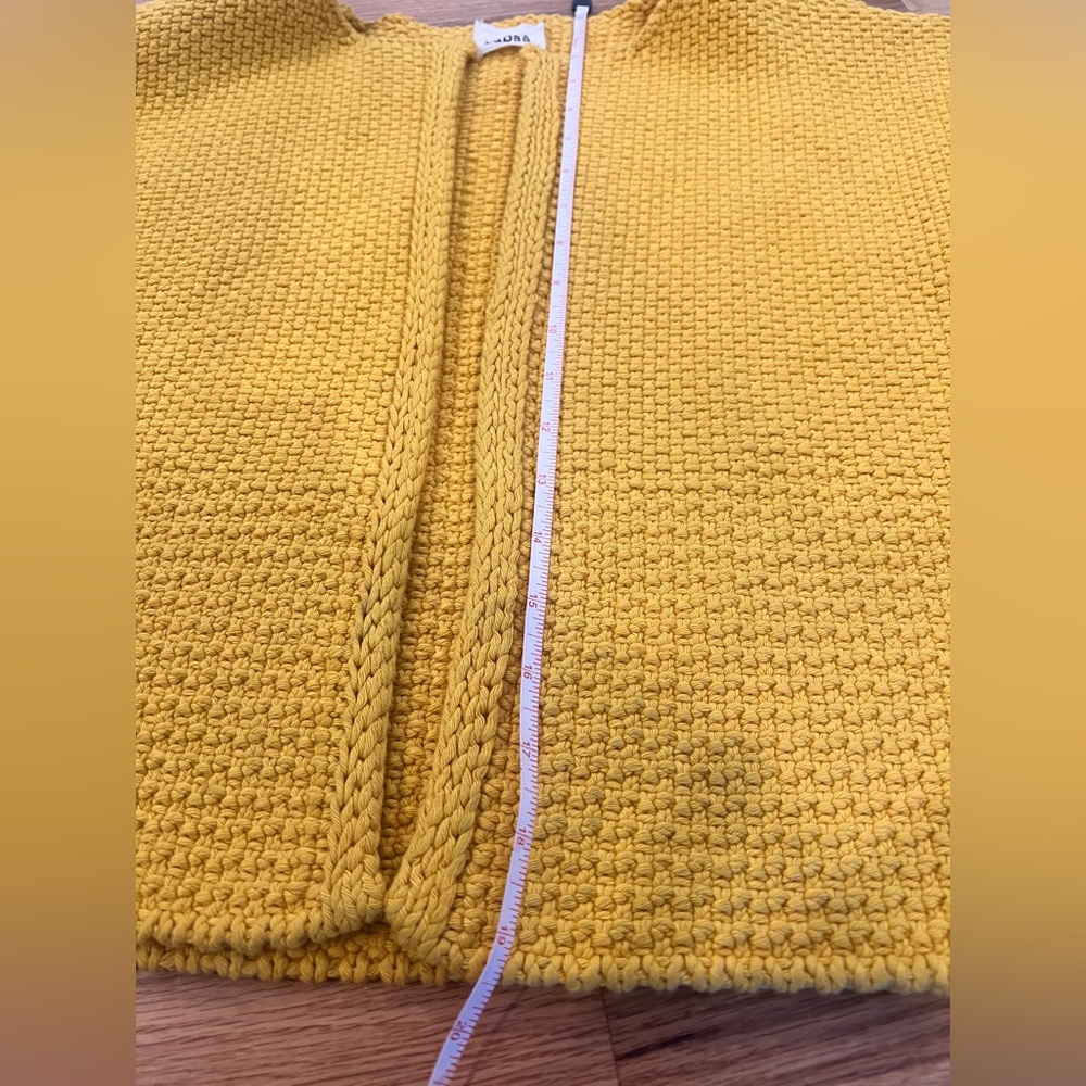 Babaa‎ 100% Spanish Cotton Yellow Knit Sweater Designer - Picture 9 of 12
